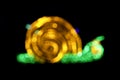 Abstract snail shape lights bokeh