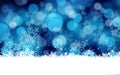 Blue abstract snow falling winter christmas holiday background Royalty Free Stock Photo