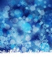 Blue abstract snow falling winter christmas holiday background Royalty Free Stock Photo