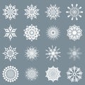 Abstract snowflake shapes Royalty Free Stock Photo