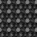 Abstract Snowflake Shapes Winter Repeated Pattern