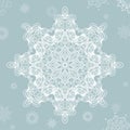 Abstract snowflake. Vector Mandala for christmas. Graphic template for your design.