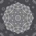Abstract snowflake. Vector Mandala for christmas