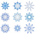 Abstract snowflakes