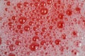 Abstract soap bubbles in red colours Royalty Free Stock Photo