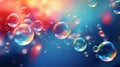 Abstract Soap Bubbles in Vivid Colors. Generative ai