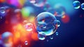 Abstract Soap Bubbles in Vivid Colors. Generative ai
