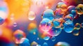 Abstract Soap Bubbles in Vivid Colors. Generative ai