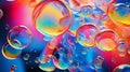 Abstract Soap Bubbles in Vivid Colors. Generative ai