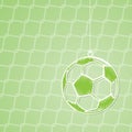 Abstract soccer background design with hanging ball Royalty Free Stock Photo