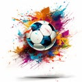 Colorful Splash Soccer Ball: Innovative Techniques And Impressionistic Colors