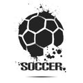 Abstract soccer ball icon Royalty Free Stock Photo