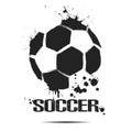 Abstract soccer ball icon Royalty Free Stock Photo