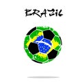 Flag of Brazil as an abstract soccer ball Royalty Free Stock Photo