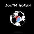 Flag of South Korea as an abstract soccer ball Royalty Free Stock Photo