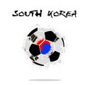 Flag of South Korea as an abstract soccer ball Royalty Free Stock Photo