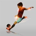 Abstract soccer hard shooting Royalty Free Stock Photo