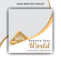 Abstract social media design post travel Royalty Free Stock Photo
