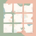 Abstract social media puzzle background with soft colors