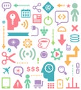 Abstract Social and Media Symbols for Your Infographic or Cover Design Royalty Free Stock Photo