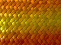 Abstract soft blur glod yellow wicker pattern textured for background, grunge texture, 3D rendering. rainbow color