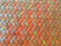 Abstract soft blur orange yellow wicker pattern textured for background, grunge texture, 3D rendering. rainbow color Royalty Free Stock Photo