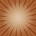 Abstract soft Brown rays background. Vector