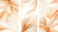 Abstract soft flowing lines in beige and orange hues create an elegant and harmonious design, perfect for backgrounds or artistic