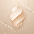 Abstract soft golden waves shapes background