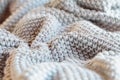 Abstract of a Soft Knift Grey Throw Blanket Royalty Free Stock Photo