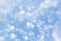 Abstract soft light blue background with blurred circles. Small clouds on a sunny day. Royalty Free Stock Photo