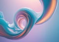 Abstract soft liquid shape in pastel colors