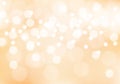 Abstract soft orange bokeh light background vector.