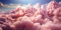 Abstract soft pink clouds in summers sky background.Landscape.AI Generative Royalty Free Stock Photo