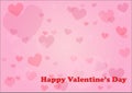 Abstract soft pink hearts for valentines day background Royalty Free Stock Photo