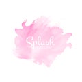 Abstract soft pink watercolor splash design background