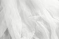 Abstract Soft White Tulle Fabric Texture Background With Copy Space, Romantic Wedding Concept Royalty Free Stock Photo