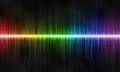 Abstract sound equalizer wave on black background. Bright sound wave Royalty Free Stock Photo