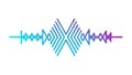 Abstract Sound Wave, Dynamic Audio Visualizer, vector design Generative AI Royalty Free Stock Photo