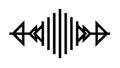 Abstract Sound Wave Equalizer Icon Dynamic Audio Visual, vector design Generative AI Royalty Free Stock Photo