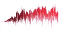 Red Abstract Sound Waveform Cityscape Digital Art Royalty Free Stock Photo