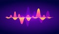 Abstract sound wave, music audio equalizer background. Colorful voice soundwave visualization, digital radio waveform Royalty Free Stock Photo
