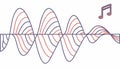 Abstract Sound Wave Pattern, Dynamic Audio Visualizer, vector design Generative AI Royalty Free Stock Photo
