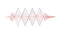 Abstract Sound Wave Pulse Pattern Vector, vector design Generative AI Royalty Free Stock Photo