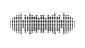 Abstract Sound Wave Pulse Pixelated Vector Element, vector design Generative AI Royalty Free Stock Photo