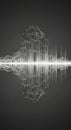 Abstract sound wave visualization on a dark background representing digital audio data and modern technology Royalty Free Stock Photo