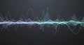 Abstract sound wave visualization - waveform, audio spectrum analysis, digital music technology Royalty Free Stock Photo