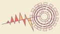 Abstract Sound Wave Visualizer, Audio Art, vector design Generative AI Royalty Free Stock Photo