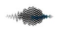 Abstract Sound Wave Visualizer Music Frequency Graphic, vector design Generative AI Royalty Free Stock Photo