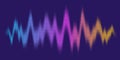 Abstract sound wave. Voice digital waveform, volume voice technology vibrant wave.